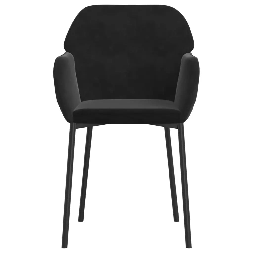 Sedie da Pranzo 2 pz Nere in Velluto cod mxl 67737