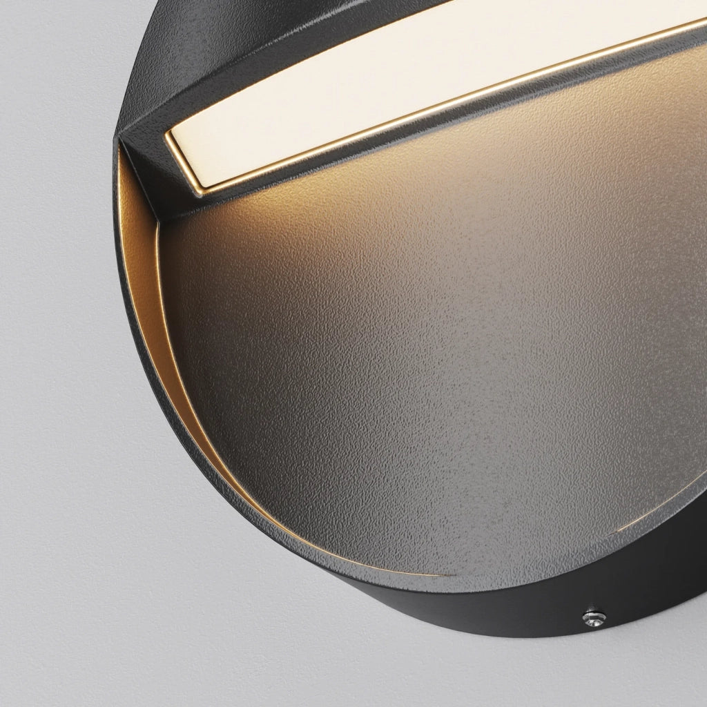 Segnapasso Da Esterno Moderno Mane Alluminio Nero Led Integrato 3W Ip54