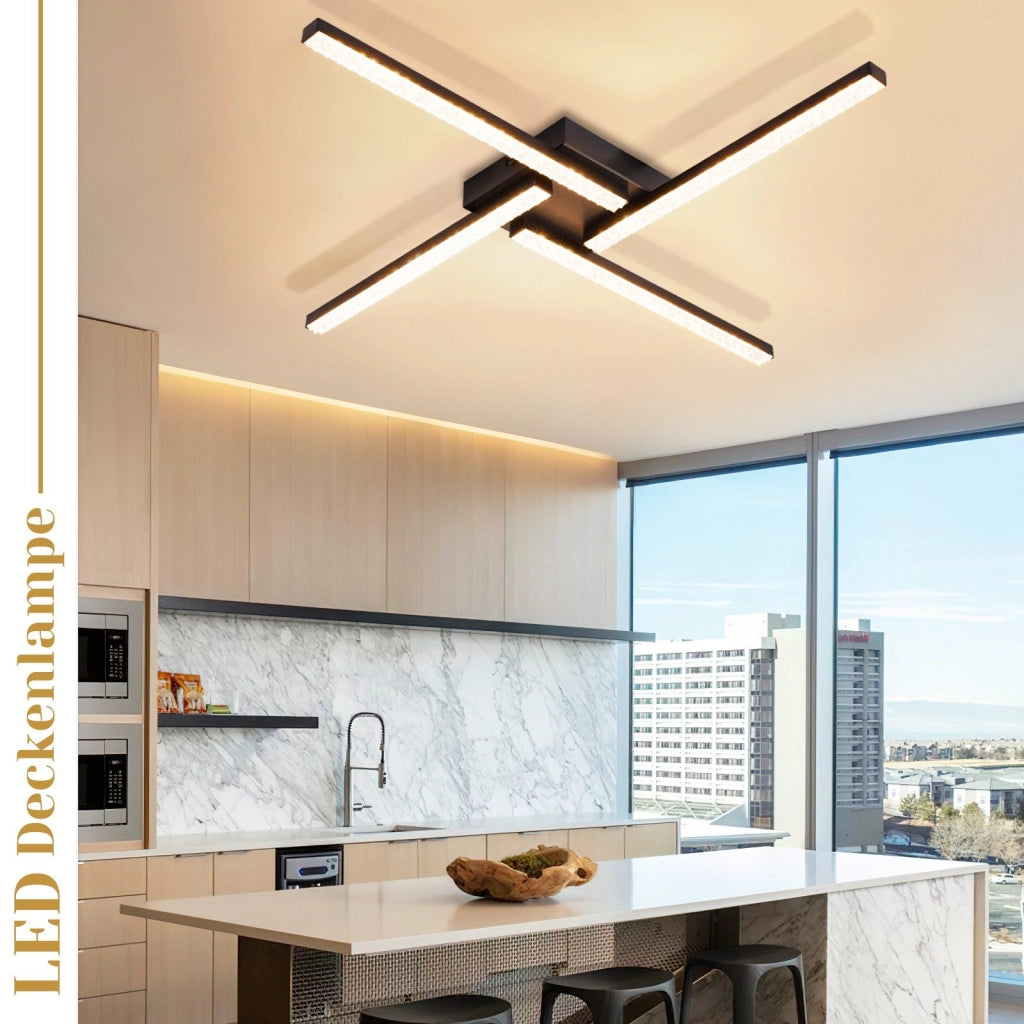 ZMH Lampada da soffitto LED 4 fiamme 20W luce bianca calda per camera letto soggiorno corridoio