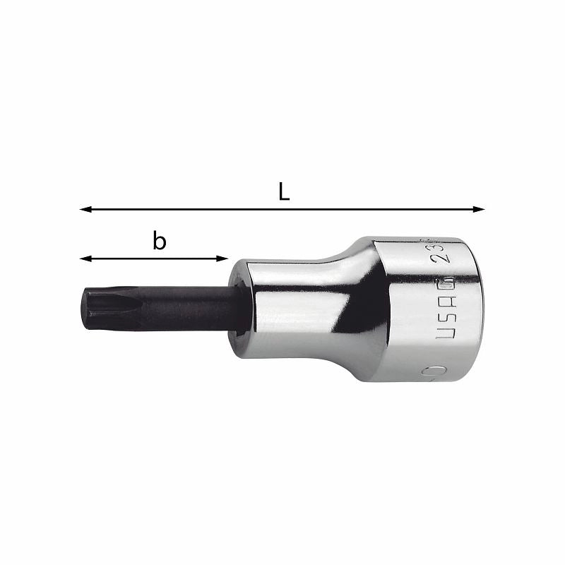 Chiave a bussola con attacco 1/2" femmina e uscita Torx maschio Usag Torx 45