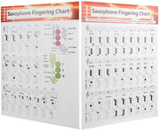 Tavola di accordatura per principianti - Diagrammi di accordatura universali - Accordature base - Carta di alta qualità - Duratura e chiarezza - Guida per saxofono