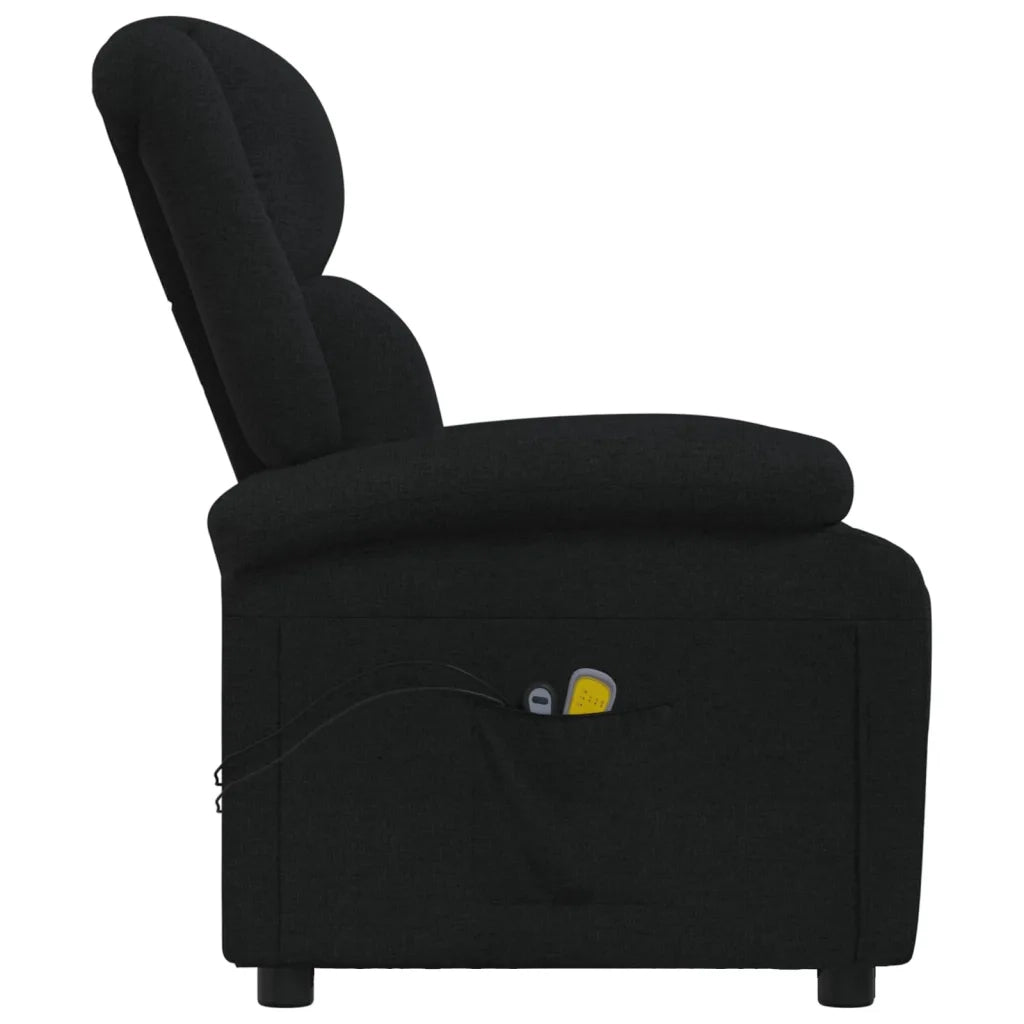 Poltrona Massaggiante Elettrica Nera in Tessuto 3098361