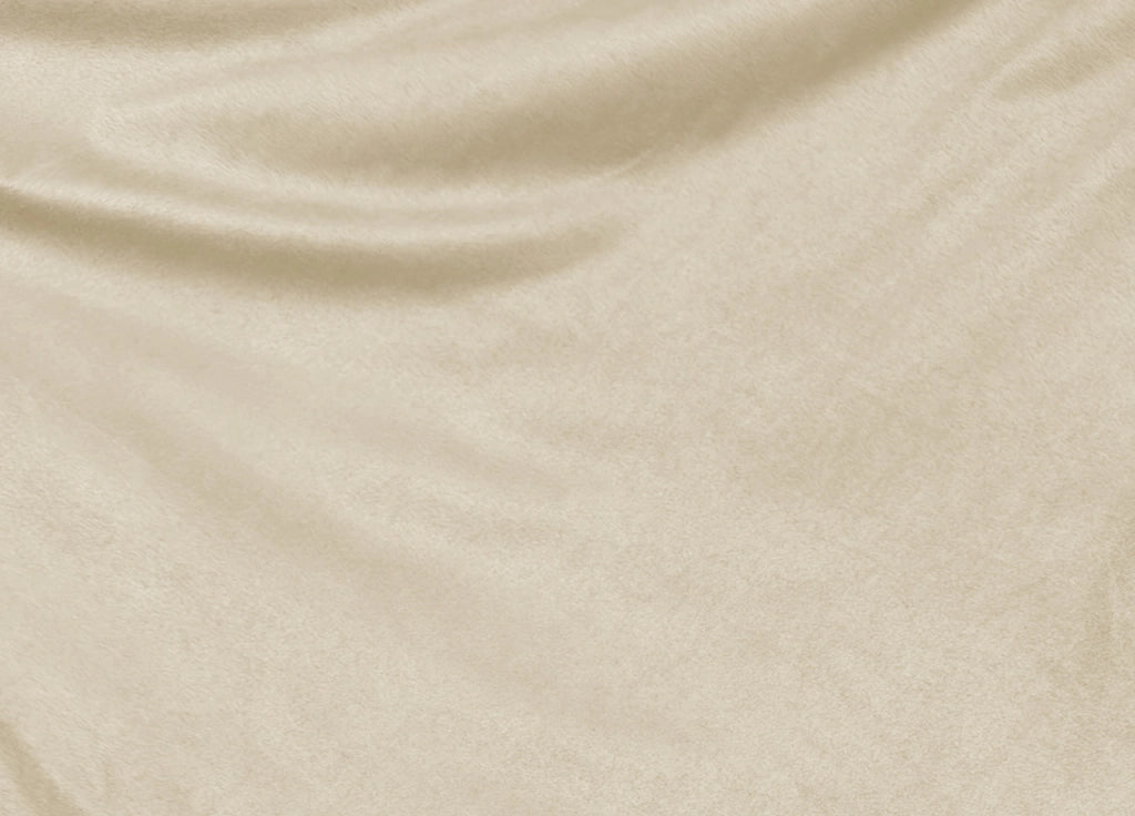 Vestiletto Giroletto Effetto Velluto Estensibile Tinta Unita Mod. Perfetto - Matrimoniale - Panna
