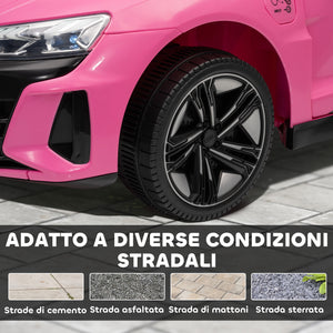 Macchina Elettrica per Bambini Licenza Audi RS 12V con Telecomando Rosa
