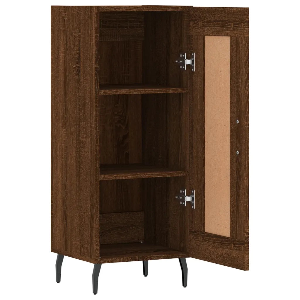 Credenza Rovere Marrone 34,5x34x90 cm in Legno Multistrato 830467