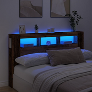 Testiera LED Legno Antico 180x18,5x103,5 cm Legno Multistrato 857690