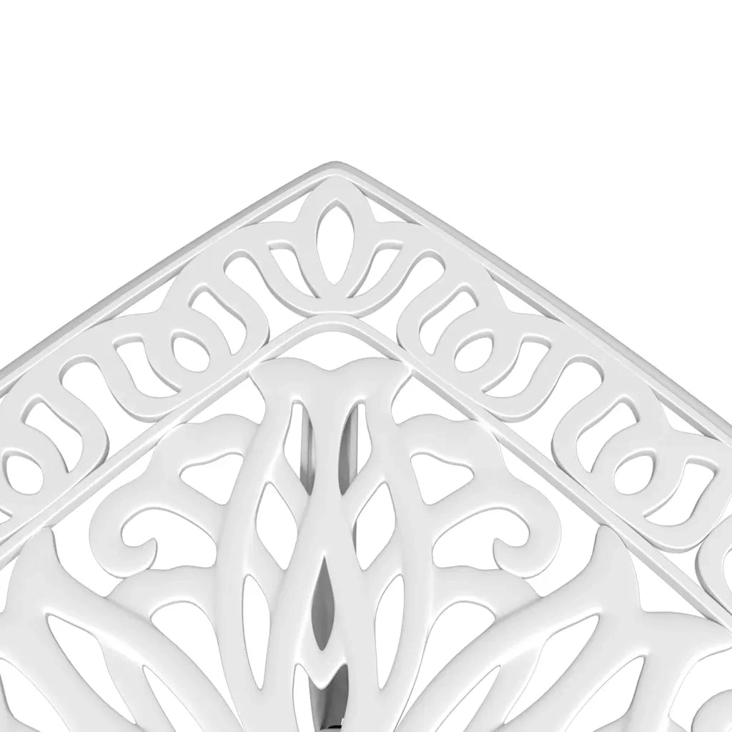 Tavolo da Giardino Bianco 53x53x53 cm in Alluminio Pressofuso 4002817