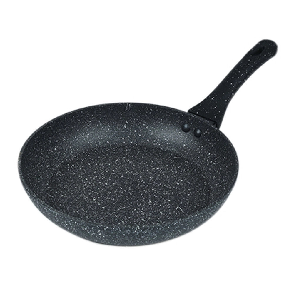 Trade Shop - Padella In Alluminio Con Rivestimento Antiaderente Effetto Pietra Nero Da ø20 A 32cm -    -diametro 24cm   -