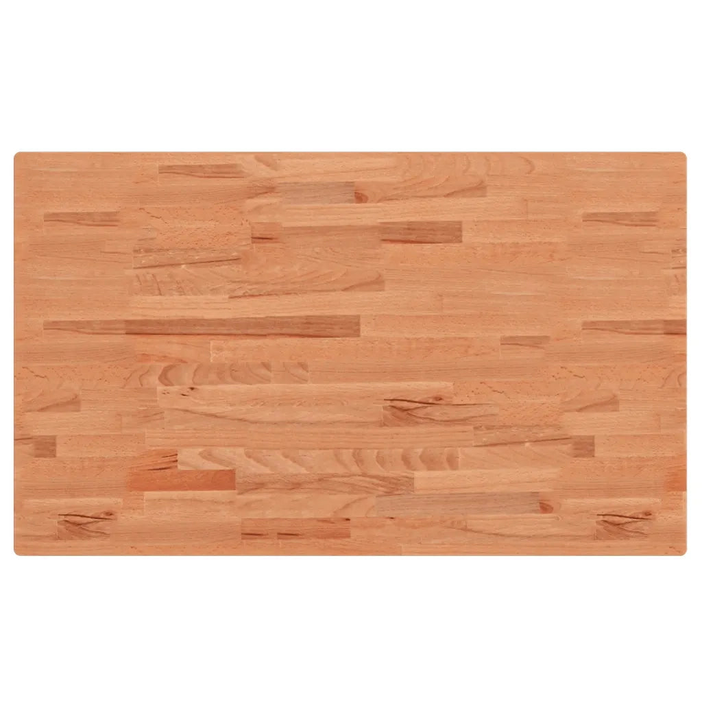 Piano Tavolo 100x60x1,5cm Rettangolare Legno Massello Faggio 3188892