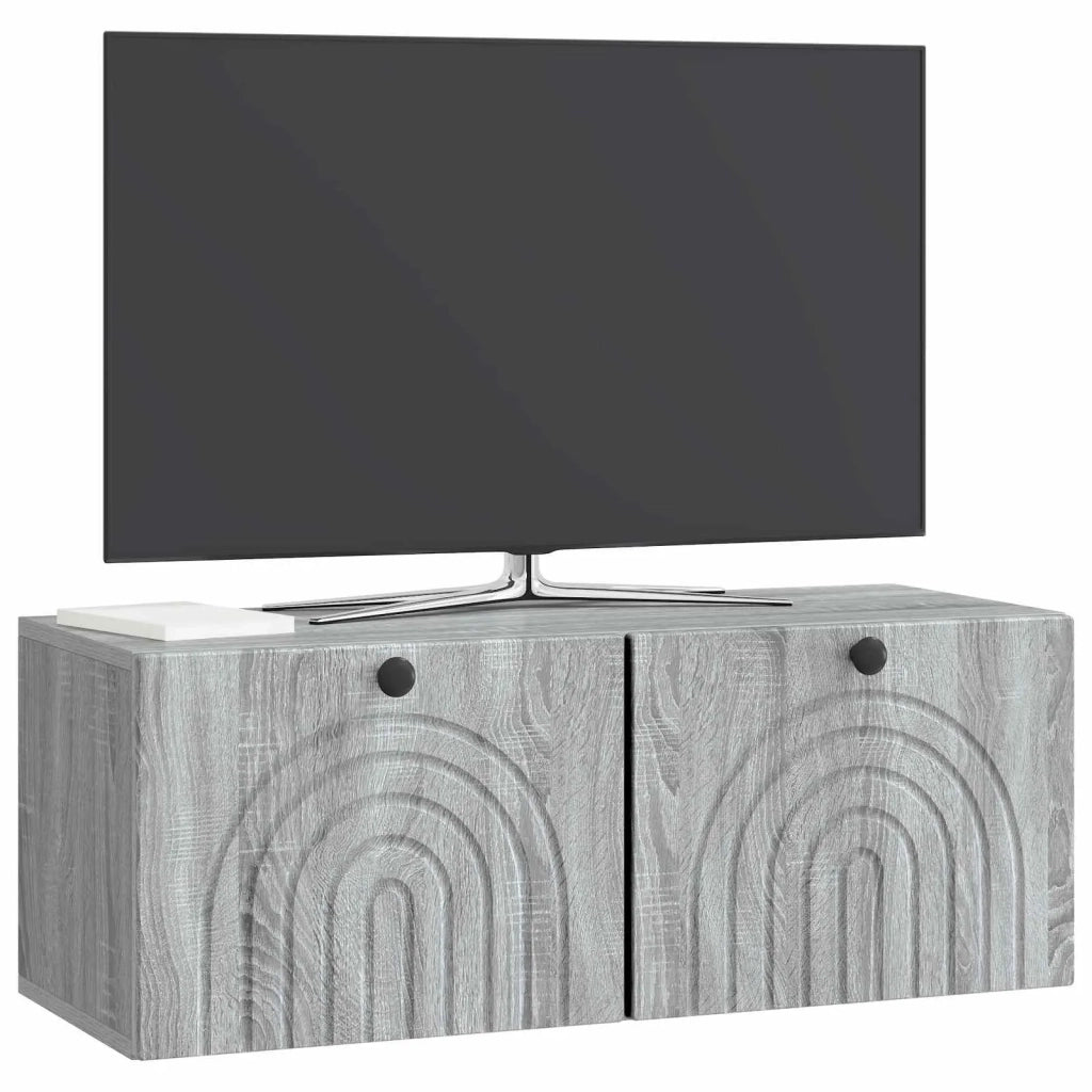 Mobile Porta TV da Muro Grigio Sonoma 78,5 x 31 x 30 cm 898211