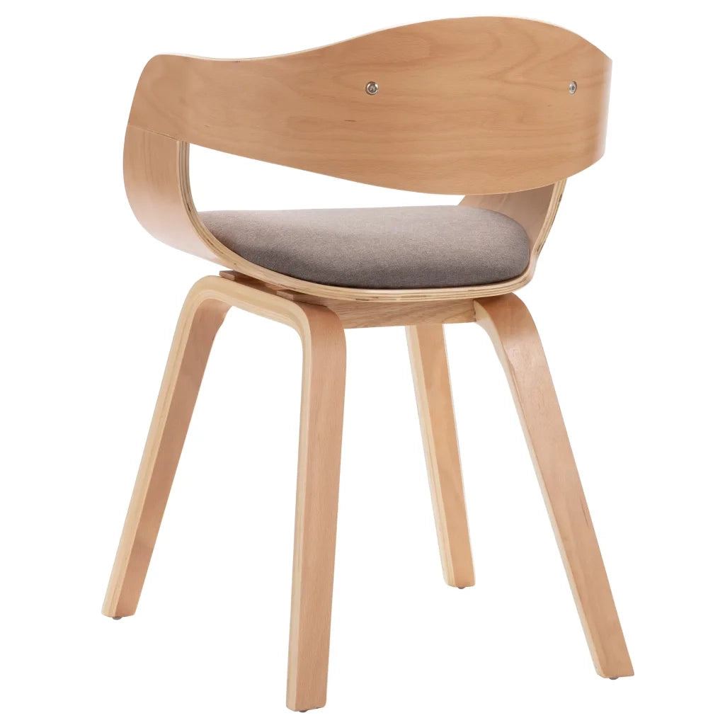 Sedie da Pranzo 6 pz Grigie in Legno Piegato e Tessuto Talpa 3054823