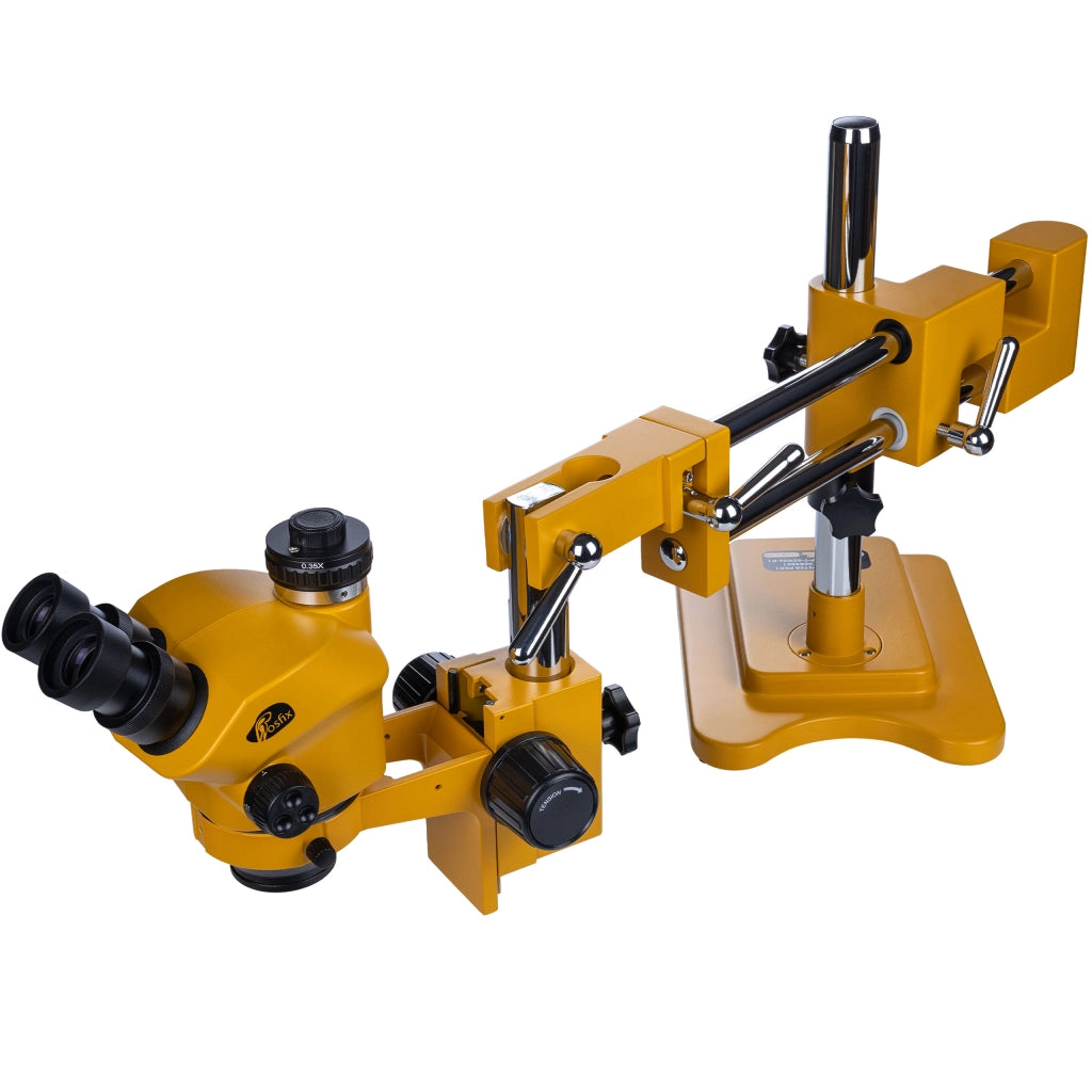 Mikroscopio Trinoculare Stereoscopico Rosfix Jupiter Pro MSJP-T-SDMS1 – Zoom 7x-50x, Testa 360°, Ottica Greenough