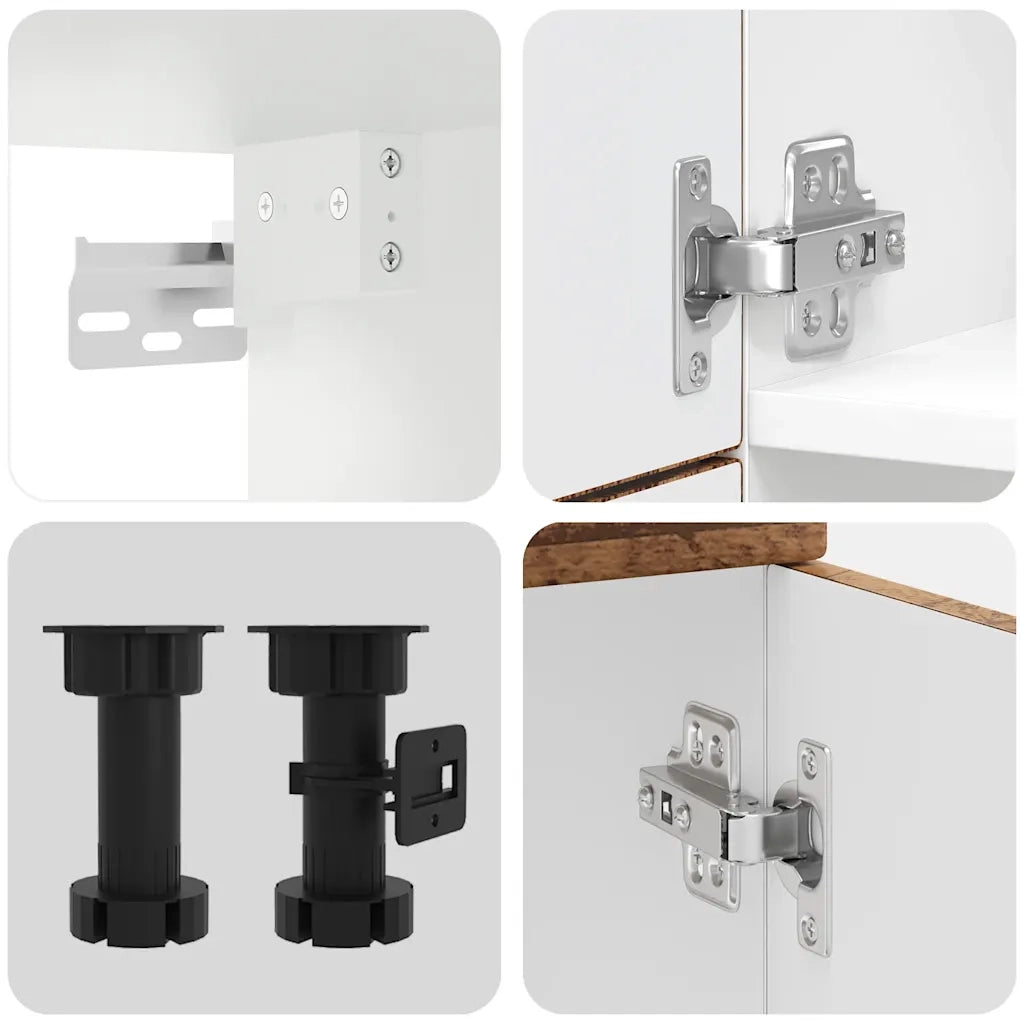 Set Mobili da Cucina 7 pz Lucca Legno Vecchio in Truciolato 3314779