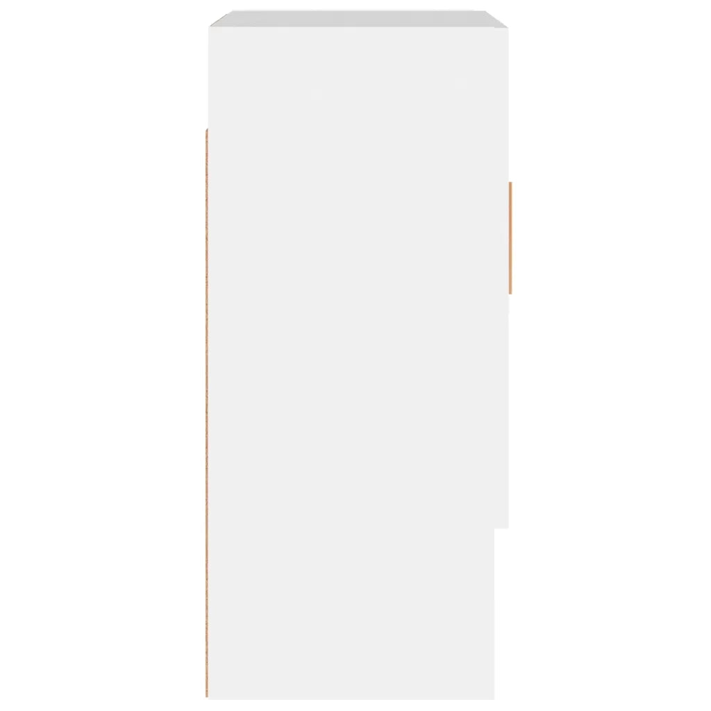 Mobiletto a muro scandinavo con vano contenitore 60 x 31 x 70 cm legno composito bianco 02_0048042