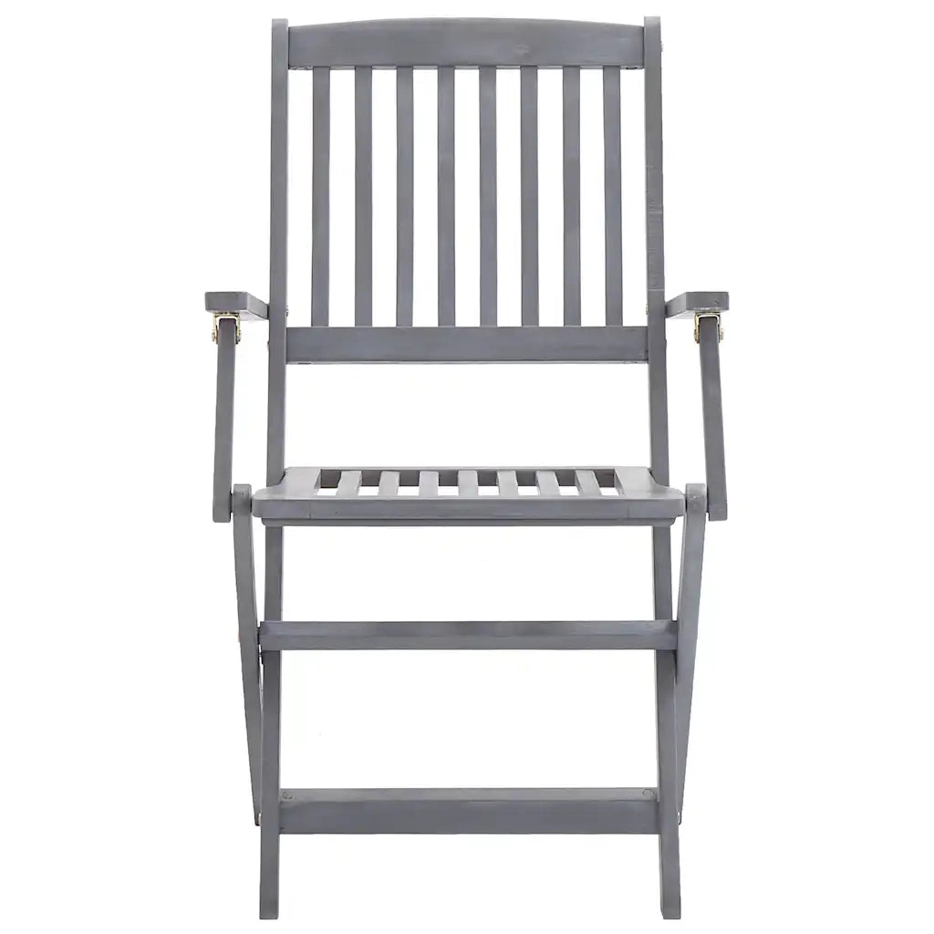 Sedie da Giardino Pieghevoli 2pz con Cuscini in Massello Acacia 3064485