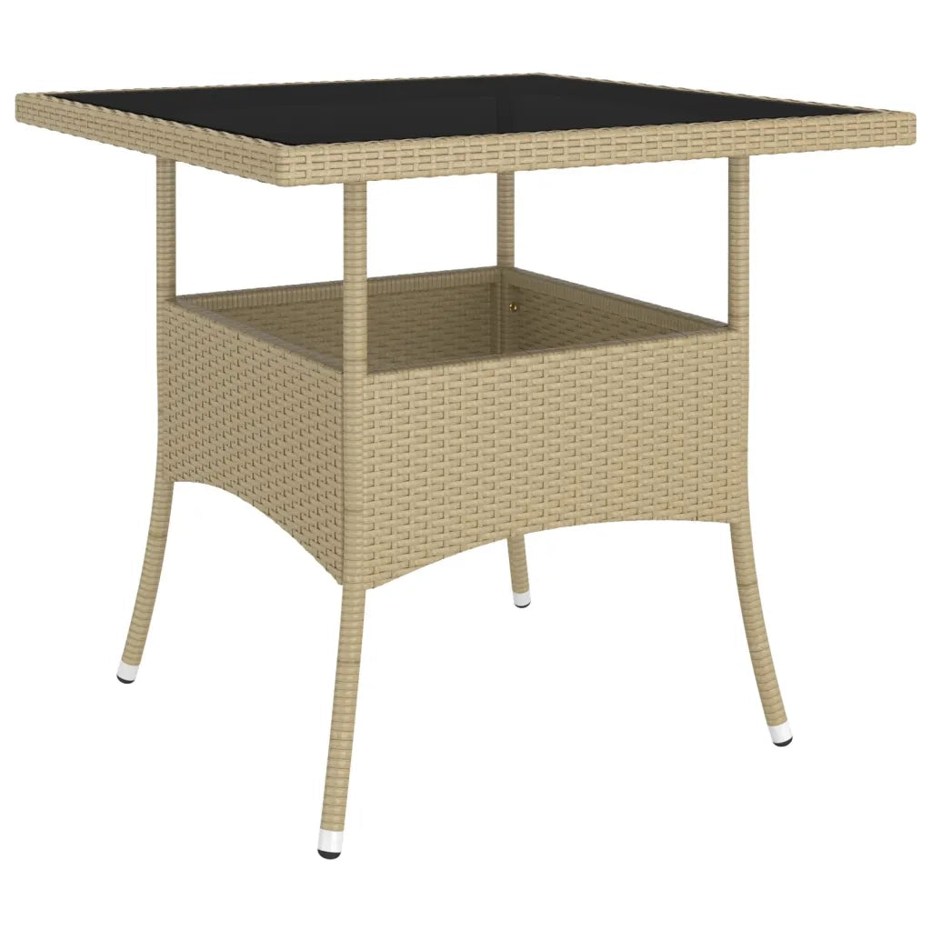 Set da Pranzo per Giardino 5 pz | Set Salotto da Giardino in Polyrattan Beige