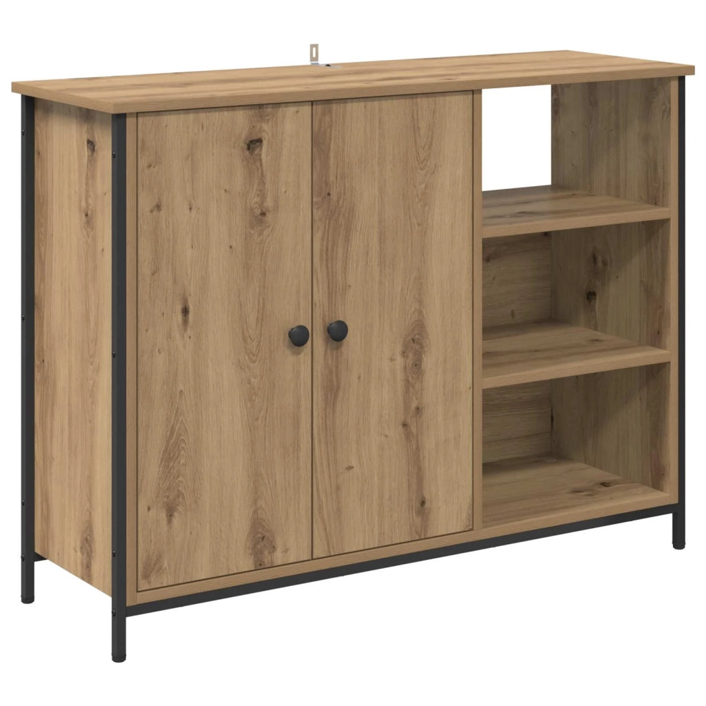 Credenza | Madia | Buffet da pranzo | Armadio da pranzo Rovere artigianale 100 x 33 x 75 cm Legno multistrato