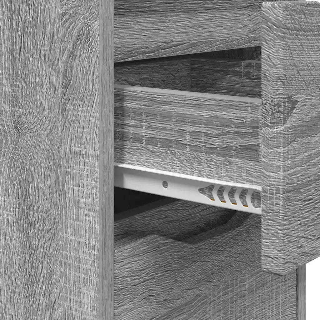 Comodino Grigio Sonoma 30,5 x 30 x 43 cm Legno multistrato