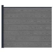 Pannello di recinzione | Recinzione da Giardino WPC e Alluminio Grigio