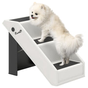 Scaletta per Cani e Gatti con 3 Scalini Antiscivolo. Design Pieghevole con Capacit¨¤ 10 kg. Crema
