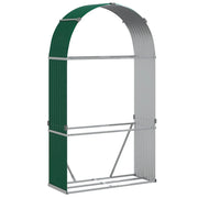 Portalegna 120 x 45 x 210 cm acciaio zincato verde 02_0043762