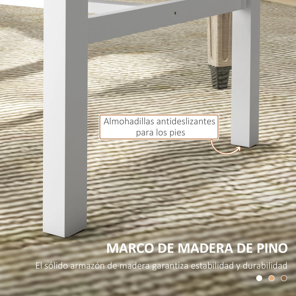 Sedia da pranzo ¨C zephmum ¨C bianco legno 38,5x47,5x99 cm