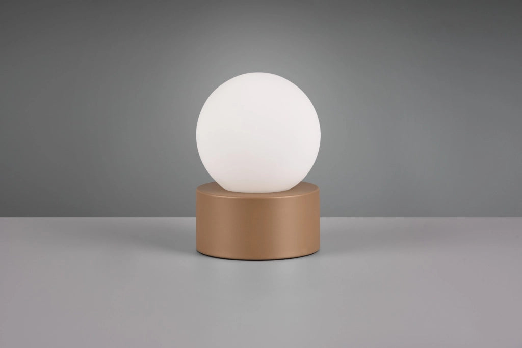 Lampada tavolo Countess RL marrone vetro bianco E14