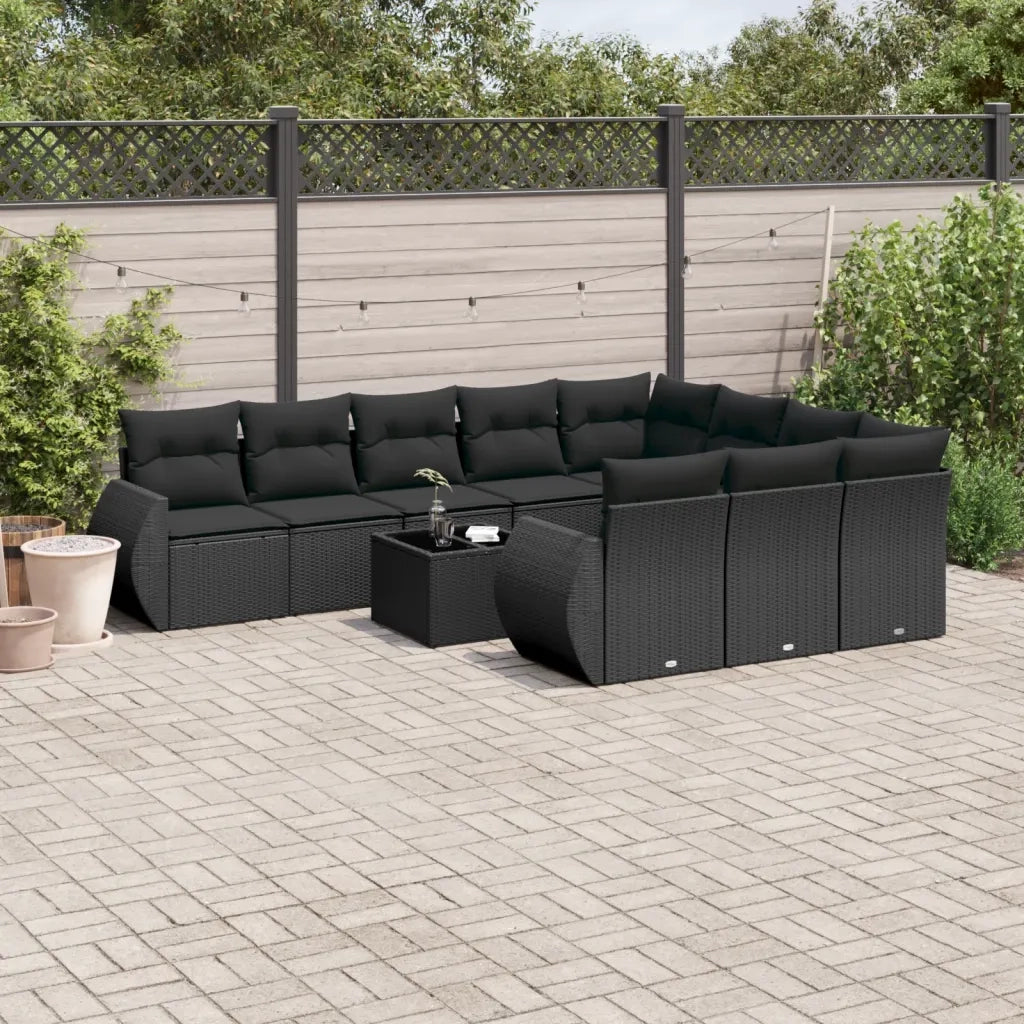 Set Divani da Giardino 11 pz con Cuscini in Polyrattan Nerocod mxl 116687