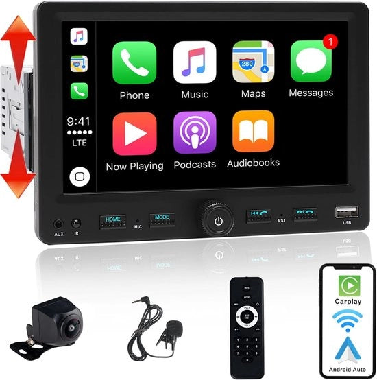 Autoradio con Display a Schermo Chiuso - Apple Carplay - Radio Bluetooth