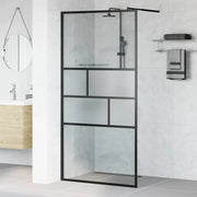 Parete Doccia Walk-in Nero 100 x 195 x 0,5 cm Vetro e Alluminio 42025249