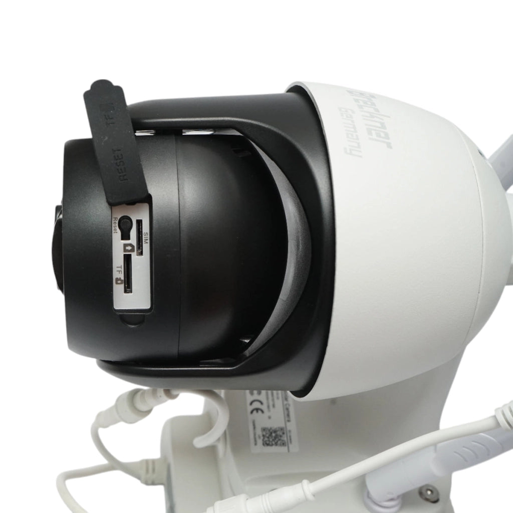 Telecamera di sorveglianza 2 MP 1080P, 4G, WIFI 2.4 GHz, pannello solare da 4.3W, batteria 21700, controllo PTZ a 360°, rilevamento umano PIR, visione notturna intelligente IR e applicazione Ubox