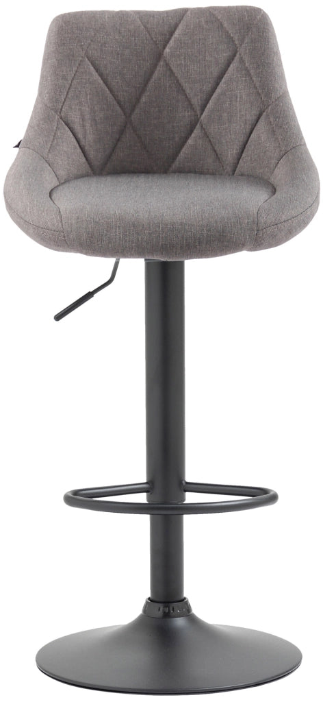 Sgabello bar LAZIO in tessuto grigio,nero