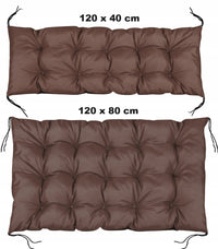 AIO FACTORY Set di cuscini da giardino impermeabili marroni 120x80 cm