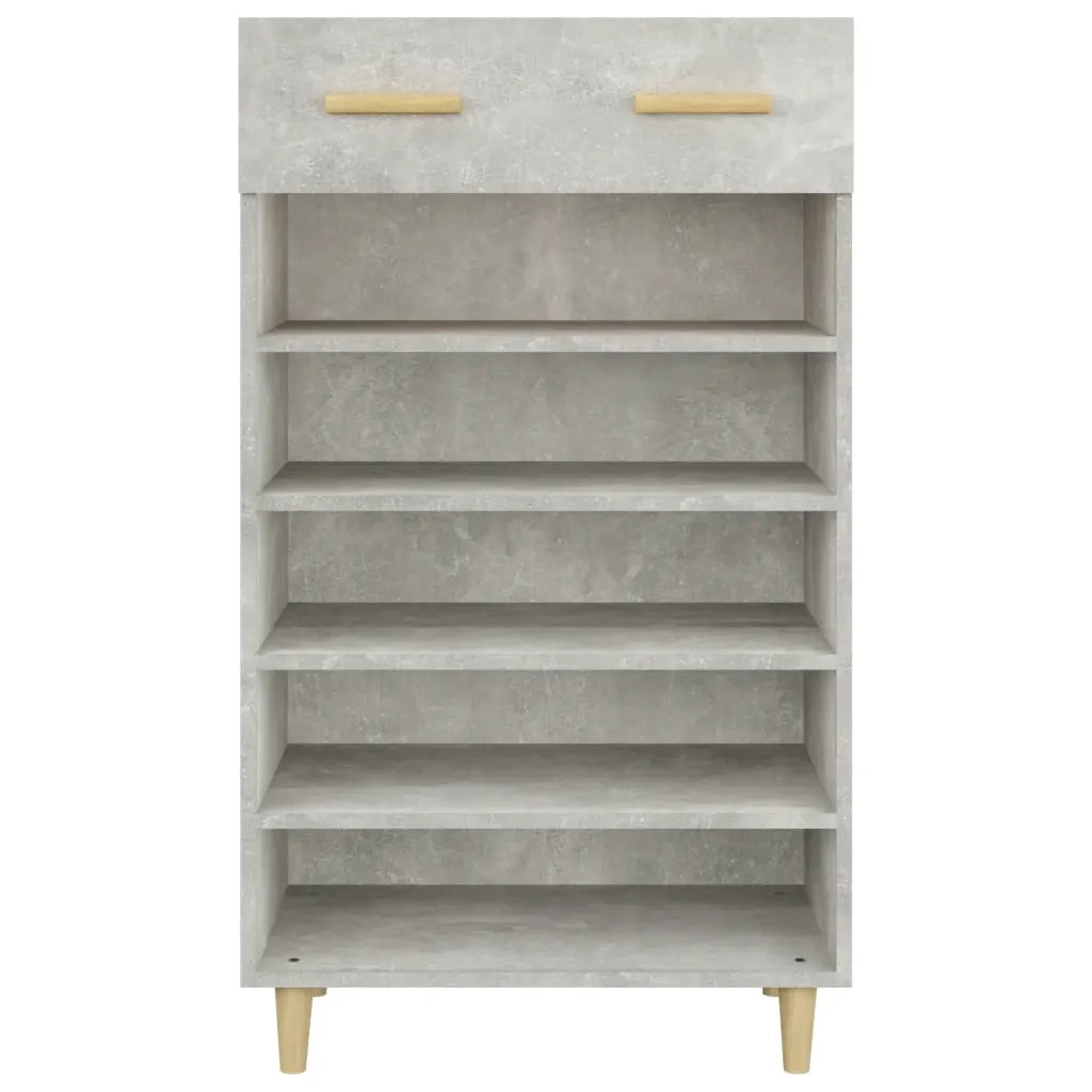 Scarpiera Grigio Cemento 60x35x105 cm in Legno Multistrato 812784
