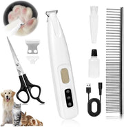 Scheermachine per cani e gatti - Luce LED silenziosa - Caricabile via USB - Per zampe, occhi, orecchie e viso