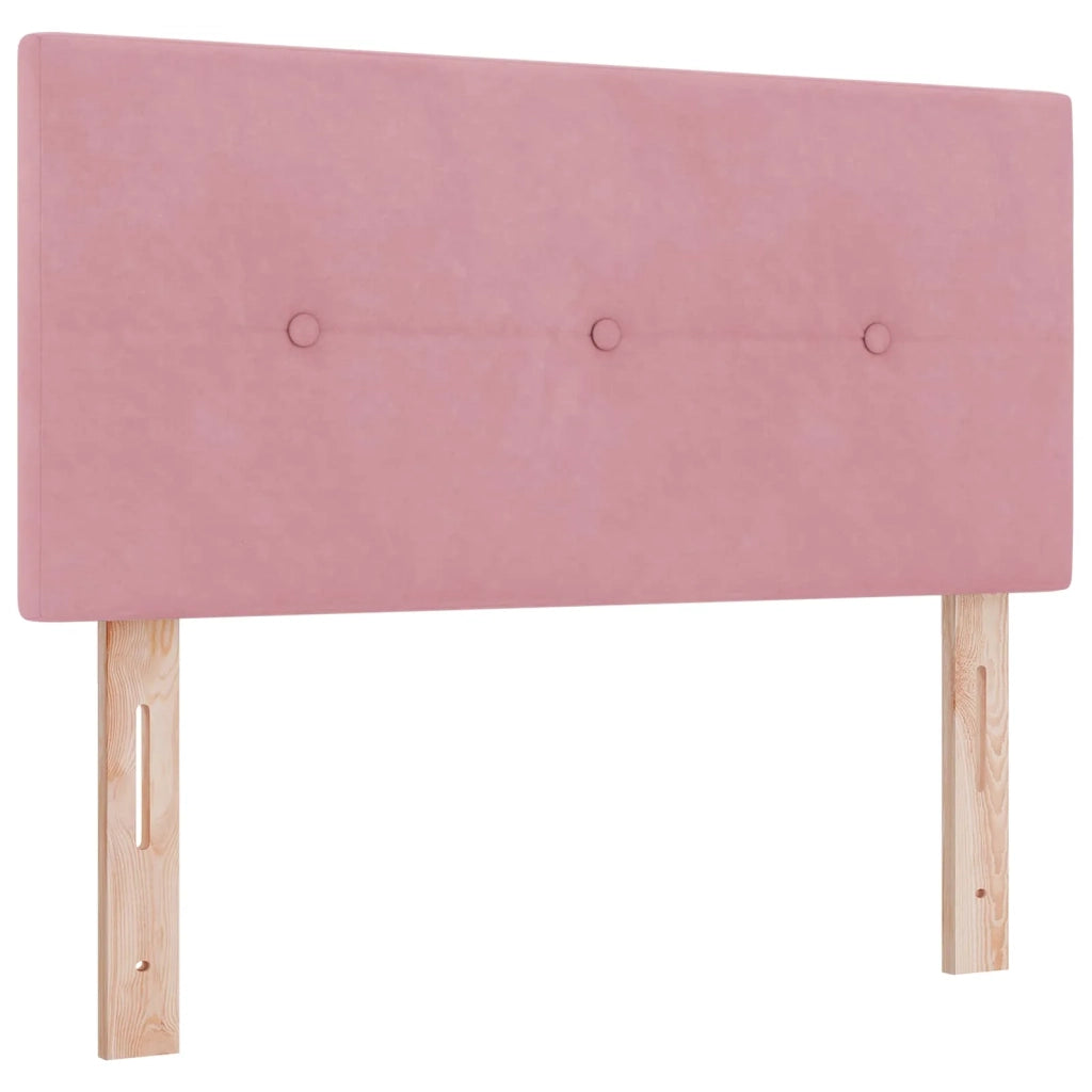 Letto con contenitore LED e materasso Rosa 100 x 200 cm Velluto 3459233