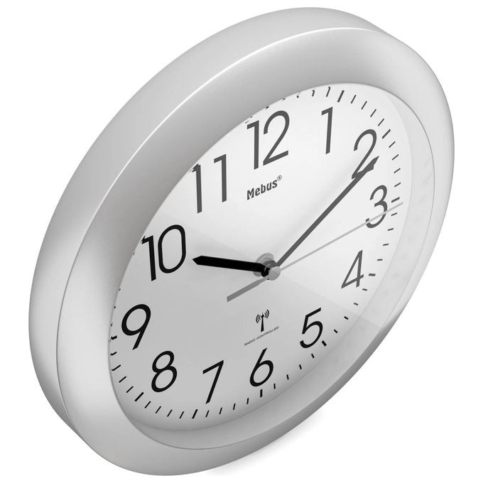 Mebus 52451 orologio da parete e da tavolo Orologio digitale Rotondo Bianco