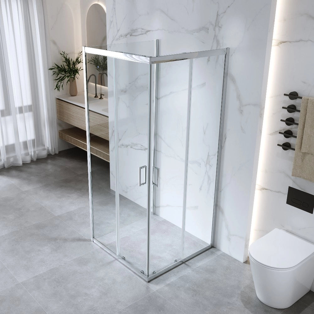 Cabina Doccia 3 Lati 70x70x70 Cm H 185 cm vetro 6 mm Trasparente Scorrevole| Kiro