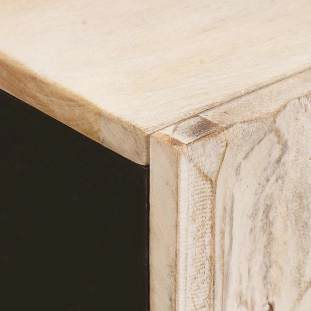 Credenza con lo scaffale Finitura Bianco Lavato 90 x 33 x 75 cm 4017892