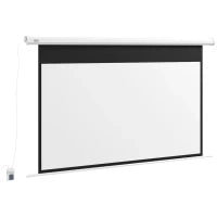 Telo per Proiettore 84" 16:9 Motorizzato con Telecomando, 215x8x140cm, Bianco