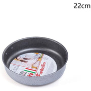 Trade Shop - Tortiera Rotonda Rivestimento Antiaderente Antigraffio ø18-22-26-30cm Teglia Cucina -    -diametro 22cm   -