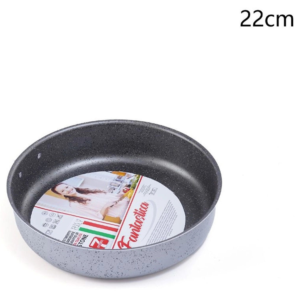 Trade Shop - Tortiera Rotonda Rivestimento Antiaderente Antigraffio ø18-22-26-30cm Teglia Cucina -    -diametro 22cm   -