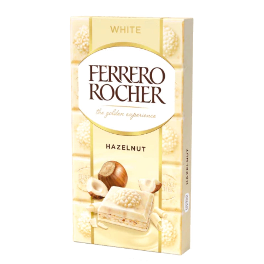 Ferrero rocher original tavolette di cioccolato al latte fondente e bianco da 90 grammi