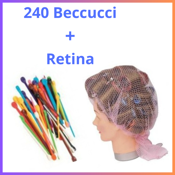 240 beccucci e Retina Bigodini per capelli accessori mollette  parrucchiere parrucchieri