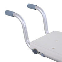 Sedile per Vasca da Bagno Regolabile in Larghezza in Alluminio Bianca