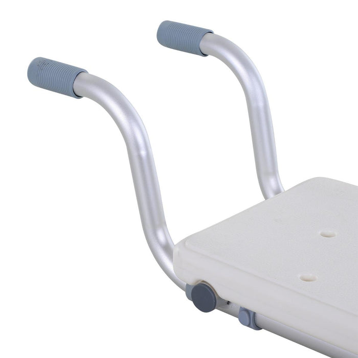 Sedile per Vasca da Bagno Regolabile in Larghezza in Alluminio Bianca