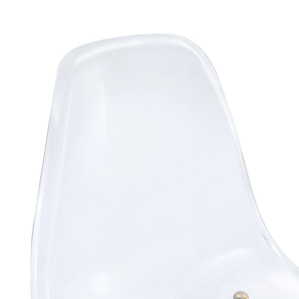 Sgabello da bar trasparente con struttura in metallo e poggiapiedi, design moderno oro 66,5 × 48,0 × 37,0 cm