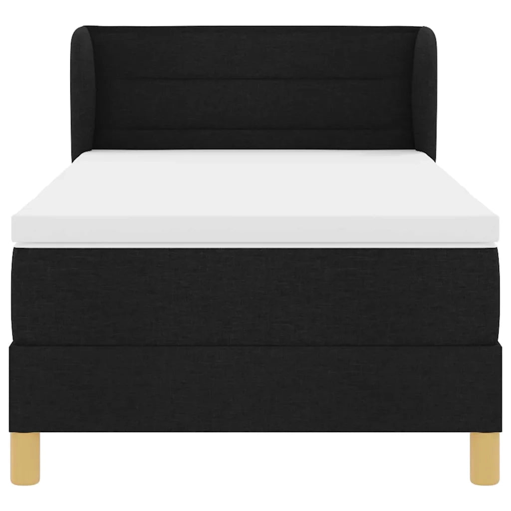 Letto a molle con materasso Nero 90 x 200 cm Tessuto 3340131