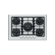 Silverline piano cottura gas 5 fuochi incasso 75 cm vetro Bianco wok CS5405W01