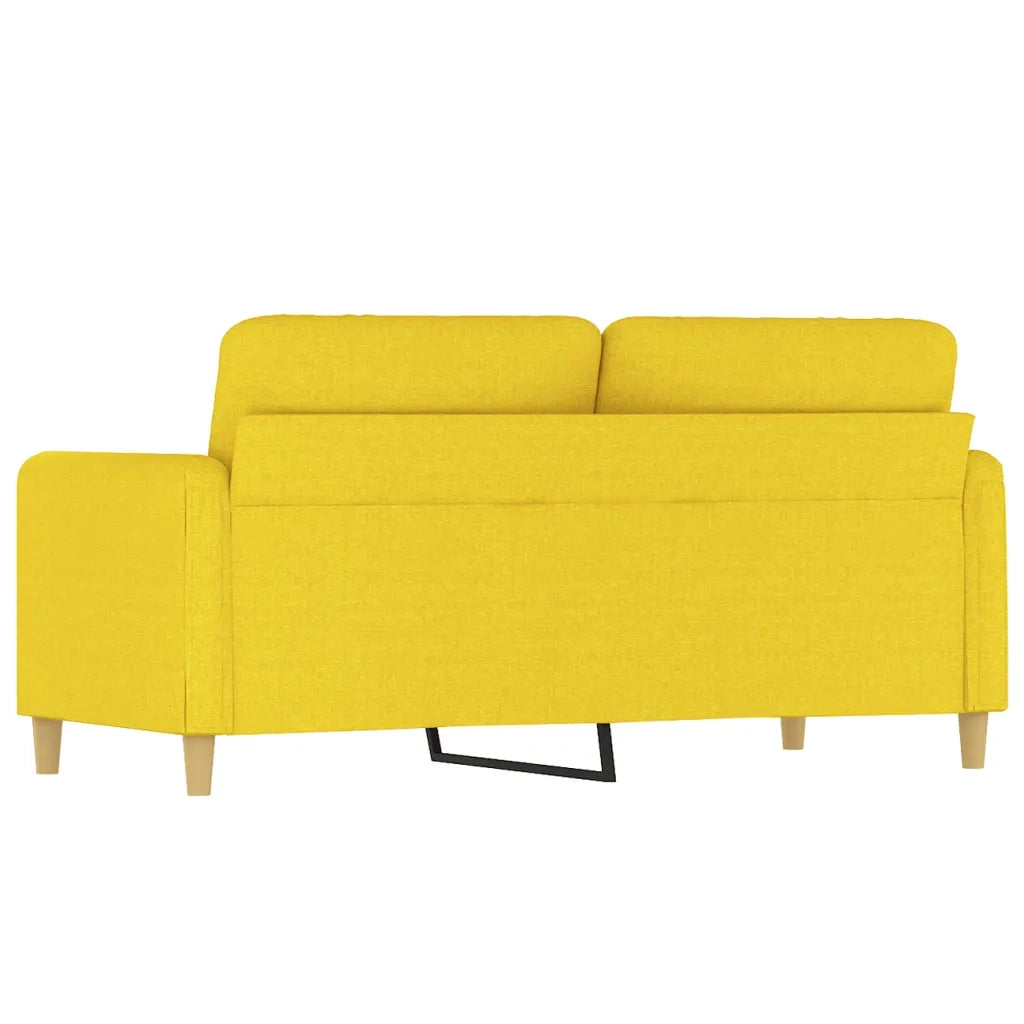 Divano a 2 Posti Giallo Chiaro 140 cm in Tessuto 359483